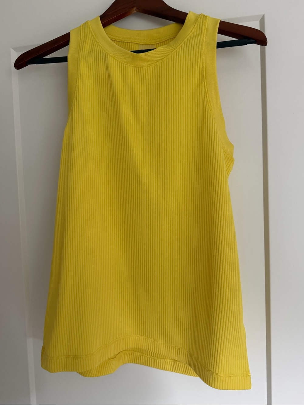 CALIA by Carrie Underwood Yellow Ribbed High Neck Tank Top Size Large